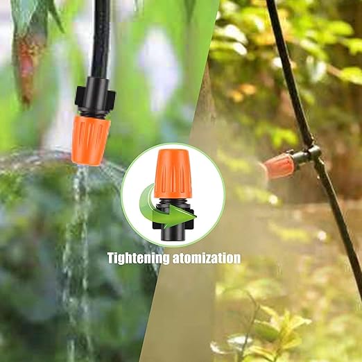 Garden Automatic Irrigation System 164FT 200 Pack Drip Irrigation Kit 1/4" Blank Distribution Tubing Watering Drip Kit Automatic Irrigation Equipment for Garden,Patio,Greenhouse, Flower Bed,Lawn