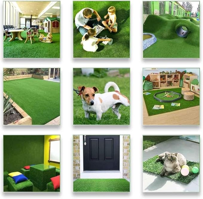 Petgrow Artificial Grass Turf 13FTX82FT(1066 Square FT)- Realistic & Thick Synthetic Fake Grass Mat for Outdoor Garden Landscape Pet Dog Grass Rug Faux Turf