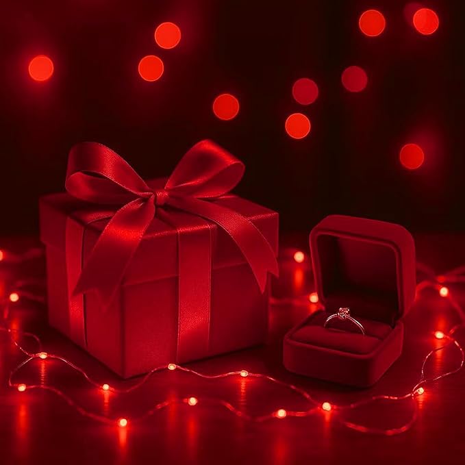 2 Pack Total 200 LED Fairy Lights Battery Operated String Lights with Remote & 8 Modes, 33FT Waterproof Copper Wire Battery Powered Twinkle Lights for Outdoor Christmas Parties Decoration Red