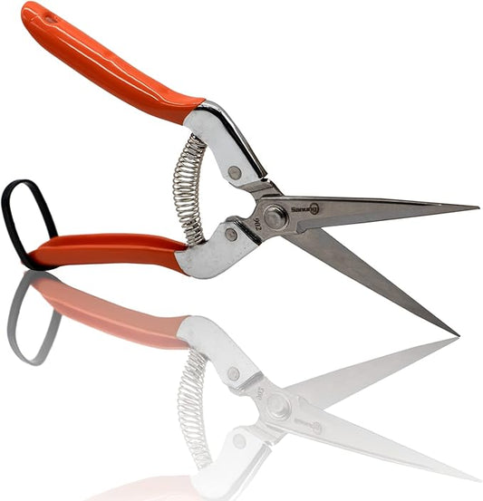 Sanung 902 Pruning Shears for Gardening, Hand Pruner Scissors with Straight Stainless Steel Blades Safety Lock Cutting Clipper for Tree Branches Plants Garden Trimmer Tool for Home Garden Yard