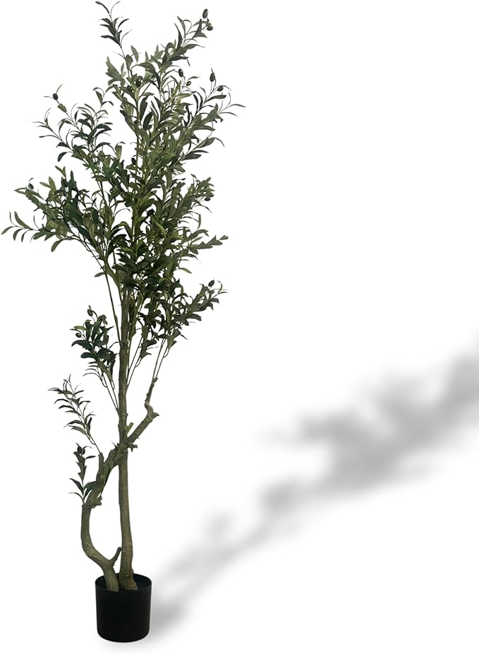 XBrand 70.9-Inches Artificial Olive Tree in Pot for Indoor Outdoor Home Office Store, Great Housewarming Gift