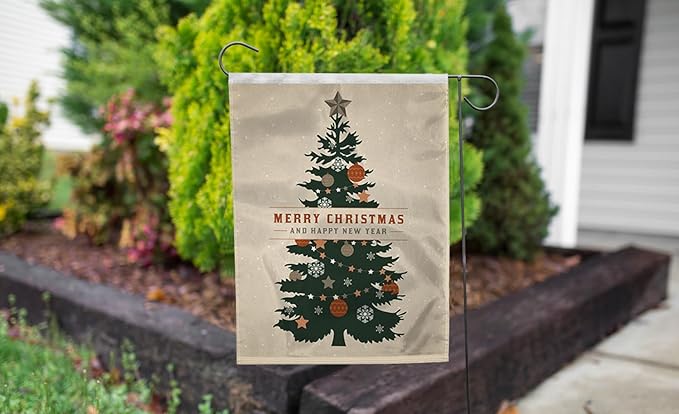 AGAS Christmas Flags 12 x 18 Inch, 200D Nylon Small Vertical Yard Flag Christmas Outside Decor for Christmas Winter Holiday Party Garden Patio Lawn New Year Decorations - No Pole Included