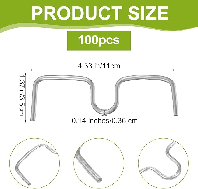 100 Pcs Fruit Tree Branch Puller, Stainless Steel Plant Tying Machine, Branch Spreader Shaping Tools New Plum Tree Open Angle Bending Clip for Orchards Bending Tool, M Size-4.14 Inch