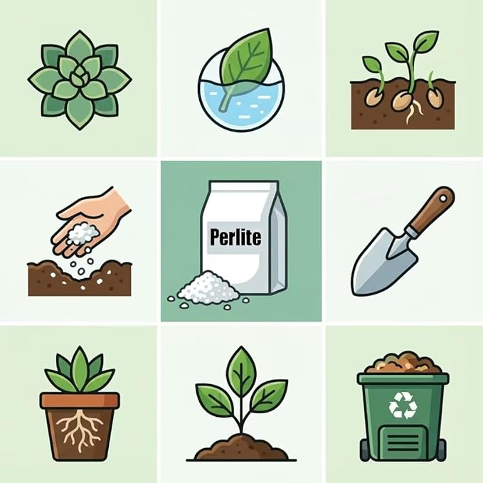 Voulosimi 20QT Organic Perlite Horticultural Soil Amendment for Plants and Enhanced Drainage