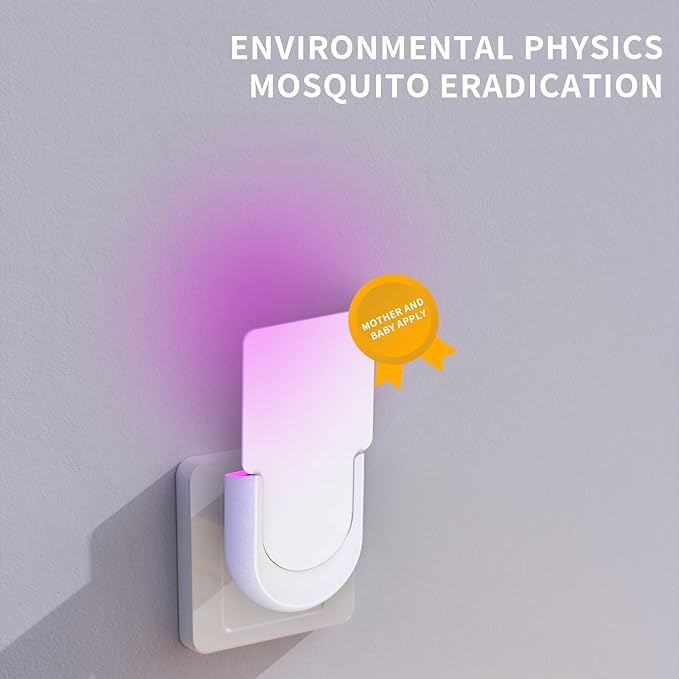 NEXLY MK030 Fly Trap Indoor Plug in Fruit Fly Mosquito Killer Glue Traps Gnat Zapper Catcher for Indoors Night Light Flying Trap Zappers for Home Bedroom Living Room Kitchen Basement