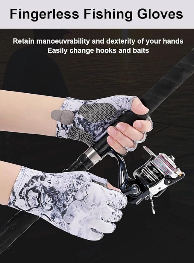 Fishing Gloves - Men & Women's UV Protection Sailing, Kayak, Paddling & Rowing Gloves