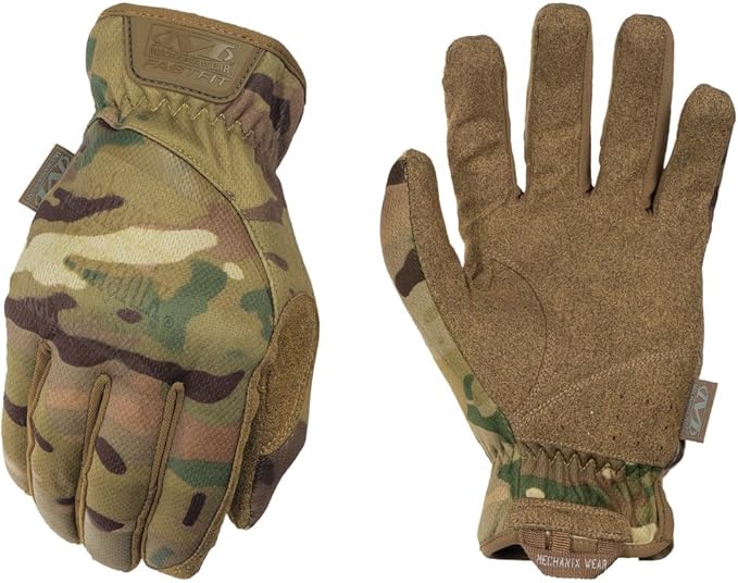 Mechanix Wear FastFit Tactical Gloves - Heavy Duty Lightweight Multipurpose Gloves - Flexible Grip & Reinforced Palm - Touchscreen Capable - XX-Large - MultiCam Camouflage
