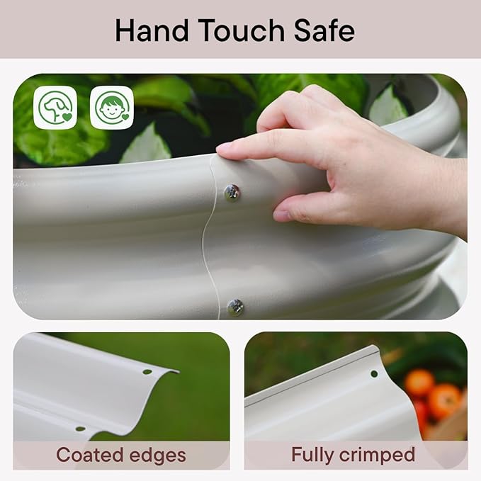 2-Pack Galvanized Raised Garden Bed 6x2x1.5 ft, 17" Tall Metal Planter Box Outdoor for Vegetable, Above Ground Raised Bed Kit for Gardening, Durable Zn-Al-Mg Coated Flower Bed - Brooklyn Grey