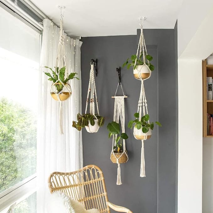 Easy Macrame Kits for Adults Beginners Supplier Wood Beads,Rings,Wooden Dowel for Macrame Plant Hangers,Boho Wall Hanging with Instruction Book for Starters Christmas Crafts for Adults