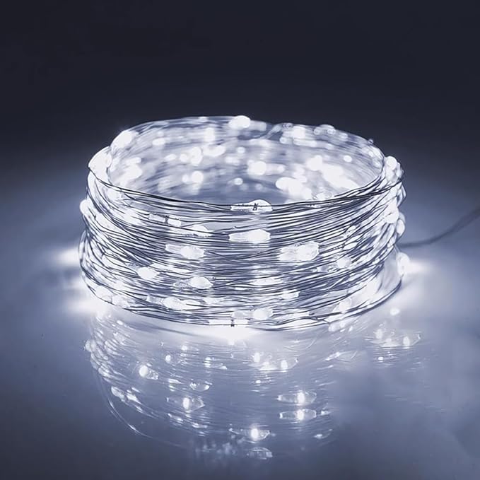 3 Pack USB Fairy Lights, USB Powered String Lights 16.5FT 50 LEDs, Fairy String Lights for Bedroom, Wedding, Party, Christmas Tree Decoration (White)