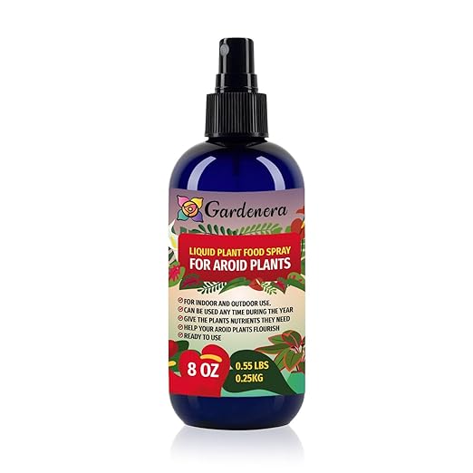 Gardenera Professional AROID Organic Superfood Spray Mist for Home Gardening | Micro-Fungi Enriched Fertilizer Mist for Healthy Leaves & Growth | 18 Essential Vitamins & Minerals for AROID - 8oz