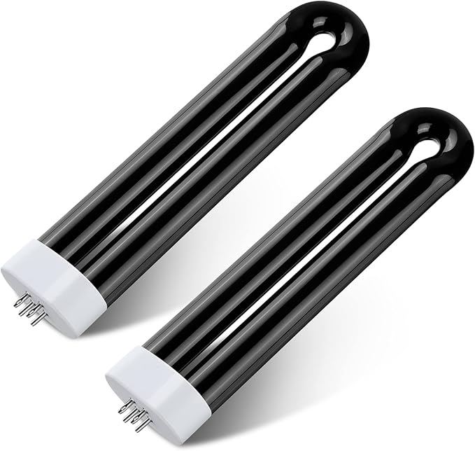 Zapper Light Bug Zapper Replacement Bulbs Insect Attracting Lamp FUL15W BL U Shaped Twin Tube Fluorescent UV Lamp 7.56 x 1.80 x 0.93 inch (Black,2 Pieces)