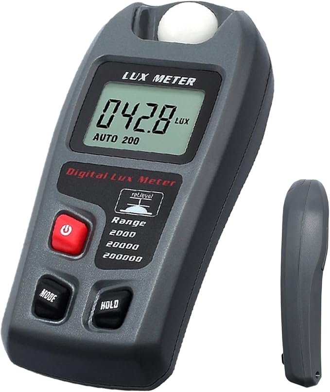 Light Meter - Digital LCD Screen Camera Light Meter, Handheld Par Illuminance Tester, Accurate Measurement Tool, Durable Compact Design | Lights Meters for Photography Grow Plants Lighting
