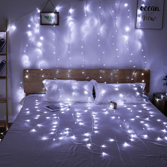 Twinkle Star, 8.26 Inches Indoor Outdoor, LED String Light for Christmas Wedding Party Home Garden Bedroom Wall Decoration (White)