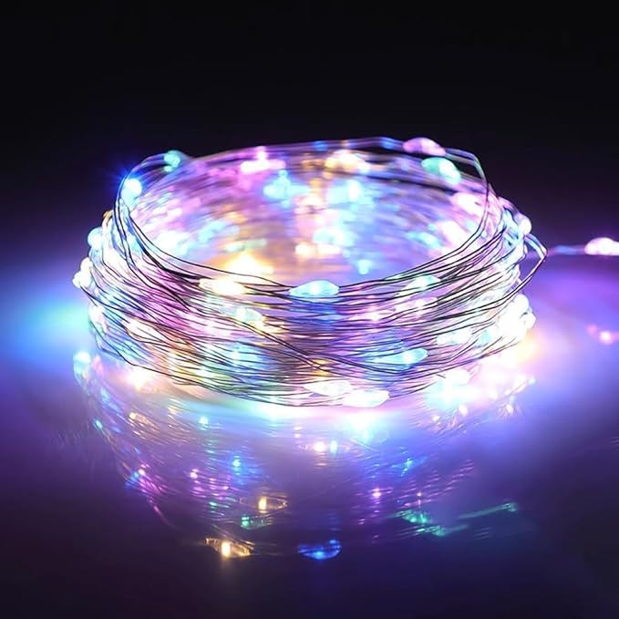 3 Pack USB Fairy Lights, USB Powered String Lights 16.5FT 50 LEDs, Fairy String Lights for Bedroom, Wedding, Party, Christmas Tree Decoration (Multicolor)