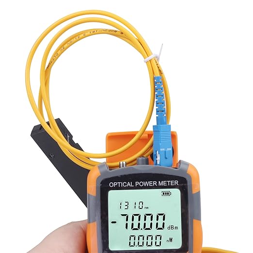 Duogalia 2-Pack Fiber Optic Tester Portable Fiber Light Power Meter -70~10dBm, SC/FC/ST Universal Interface Built-in 30Km Fault Detector with FC to LC Adapter