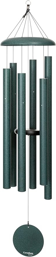 Corinthian Bells by Wind River – 56 inch Green Wind Chime for Patio, Backyard, Garden, and Outdoor Decor (Aluminum Chime) Made in The USA