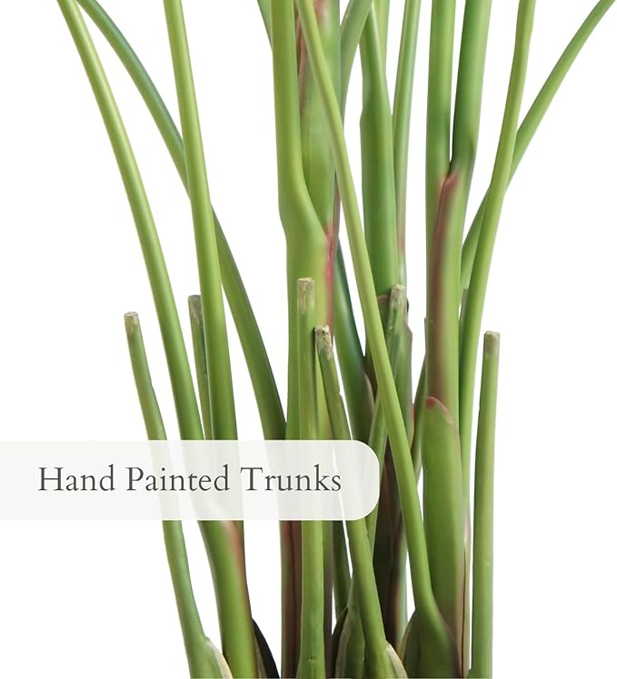 CG Hunter Faux Birds of Paradise Plant, Premium Artificial Indoor Plant Stands 8' Tall and Enhances Interior Design, Lifelike-Leaves Create Realistic Natural Appearance, Grey Planter Pot Included