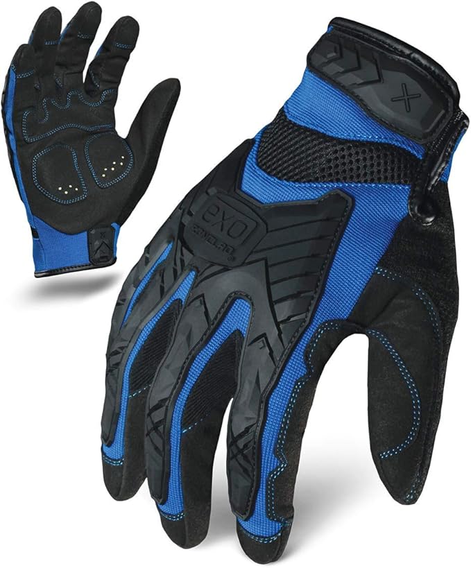 Ironclad mens Xx-large Work Gloves, Black & Blue, 2X-Large Pack of 1 US