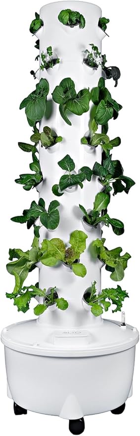 HX Hydroponic Tower | High Capacity Tower | Hydroponics Growing System Kit | Food Grade with 40 Net Pots (Without Lights)