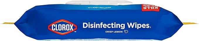 Clorox Disinfecting Wipes, Bleach Free Cleaning, Crisp Lemon, 75 Count (Pack May Vary)