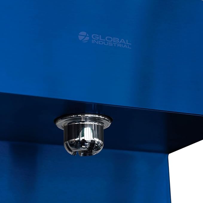 Global Industrial Outdoor Bottle Filling Station & Bi-Level Drinking Fountain, Blue Powder Coat