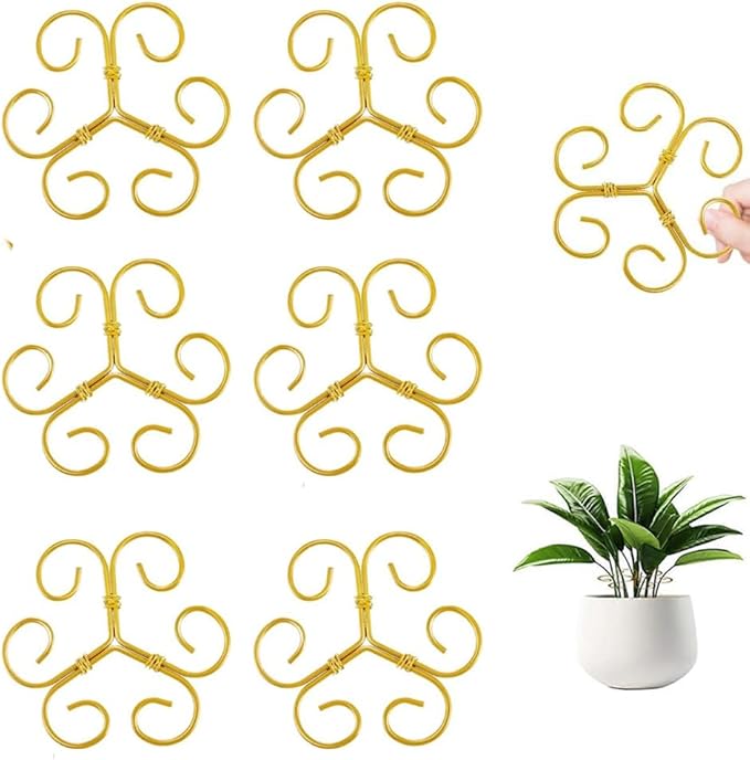 Plant Support Stakes,Heart-Shaped Indoor Plant Trellis,6 Pcs Reusable Plant Holder Stabilizer,Durable Plastic Climbing Plant Support Rings for Potted Plants,Vines,and Growing Support