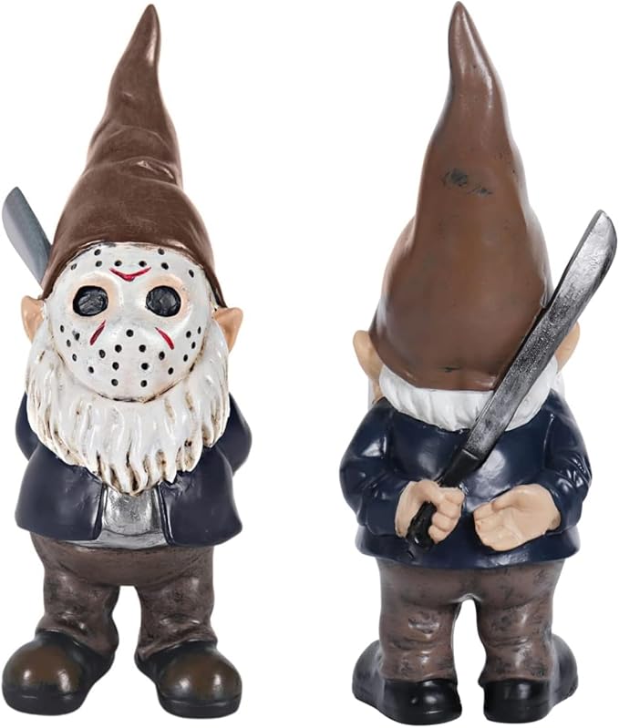 Garden Gnome Statue Decoration Garden Decor Horror Gnomes Boo Basket