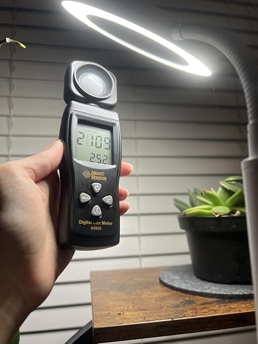 Digital Illuminance Light Meter, 0~200,000 Lux Range with 180º Rotating Sensor Light Meter Foot Candles, Backlight LCD Display, Handheld Light Meter for Plants, Photography, Indoor, Film Camera