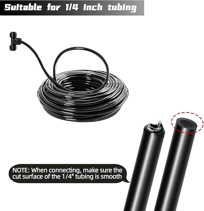 30 Pack Quick Connect 1/4" Drip Irrigation Coupling Connectors, Universal Straights Fitting for 1/4 Inch Irrigation Tubing, Leak Free Fittings for Sprinkler or Drip Irrigation System