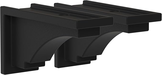 Mayne Inc Fairfield Decorative Brackets, 2-pack, Plastic, Black, Standard (5856-B)