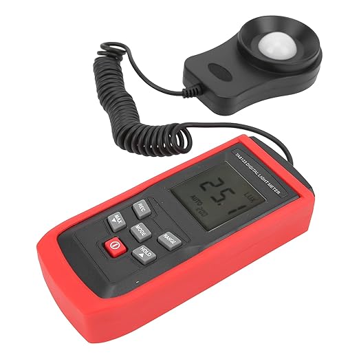 GYZOUKA TA8133 Digital Light Meter, Illuminance Meter with Manual Auto Range 200000lx, for Visible Light Measurement