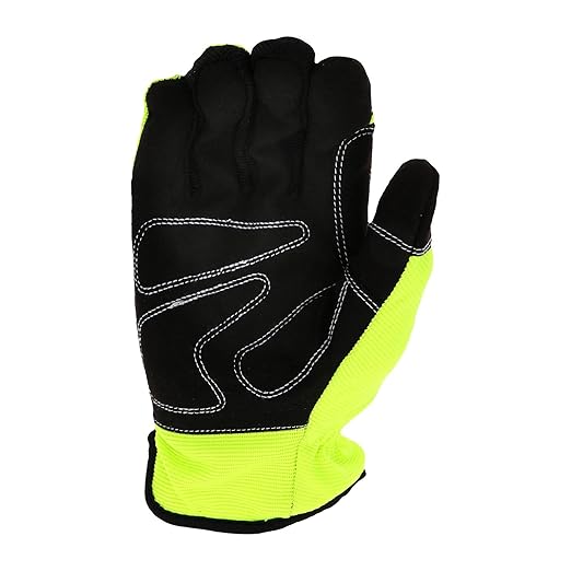 West Chester High Dexterity Slip-On Winter Gloves, Thinsulate Lining, Tear-Resistant, Safety Work Gloves, Yellow, Large (96555-L)