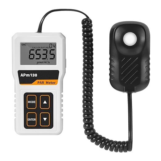 PAR Meter for LED Grow Lights,High Precision and Split Design PPFD Meter with 400-700nm Range，Par Light Meter for Plants and Greenhouse
