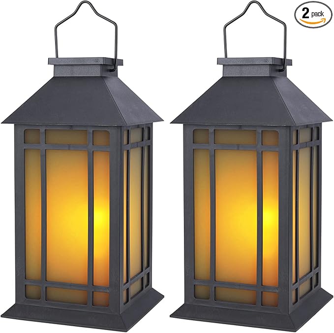 Afirst Solar Lantern Outdoor, Hanging Lights Decorative Outdoor Lighting Waterproof Umbrella Lights for Patio Garden, Table,Party Decor, 2 Pack