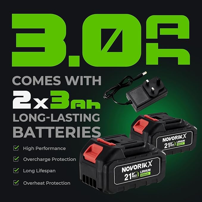 20V Handheld Electric Cordless Leaf Blower 30,000 RPM Includes 2 * 3Ah Batteries & Fast Charger, Lightweight for Patio Cleaning, Lawn Care, Blowing Leaves & Dust - Black
