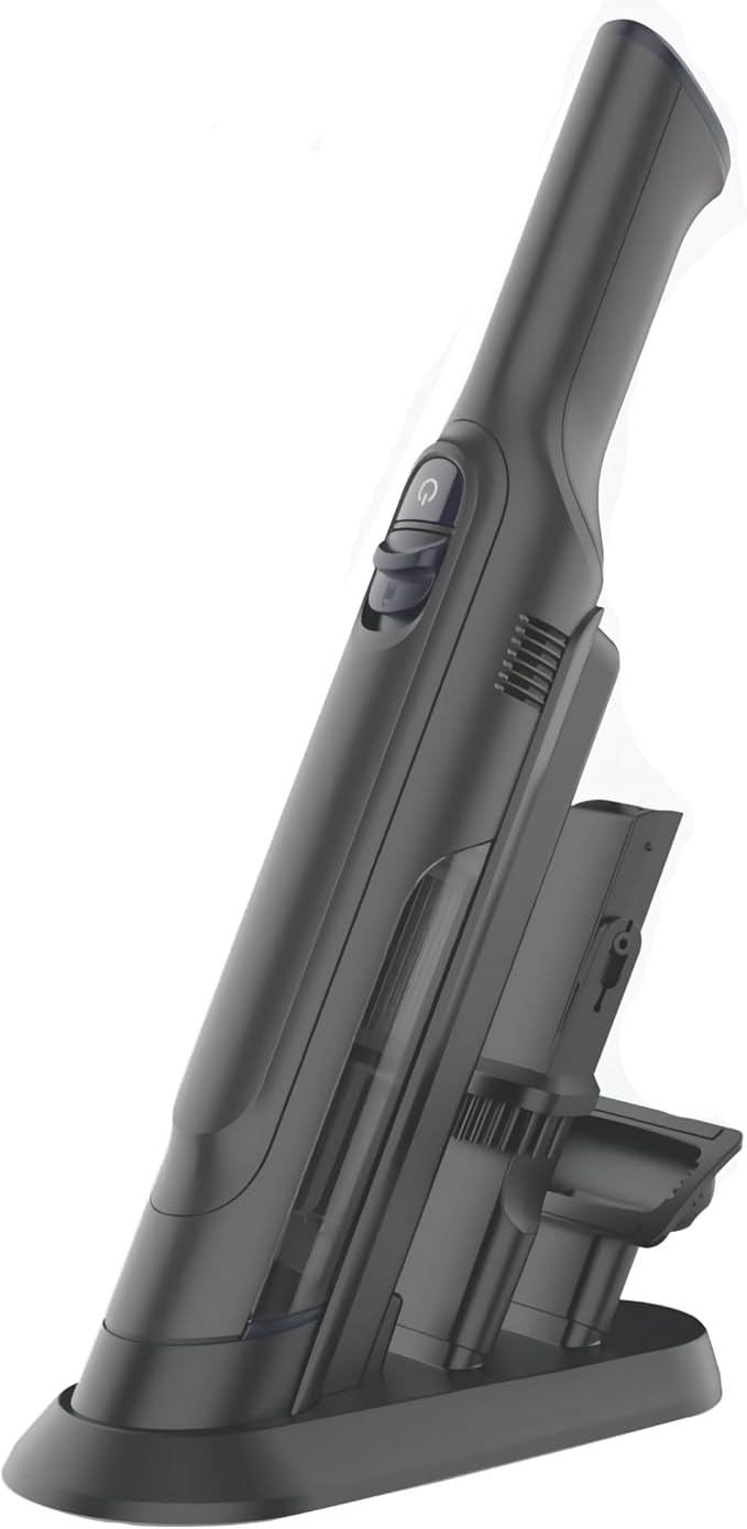 Handheld Vacuum Cordless, Lightweight 1.4lb with Powerful Suction, Charging Dock, Single Touch Empty and Detachable Dust Cup, Portable Mini Car Vac for Home Office and Pet Hair (Dark Grey)