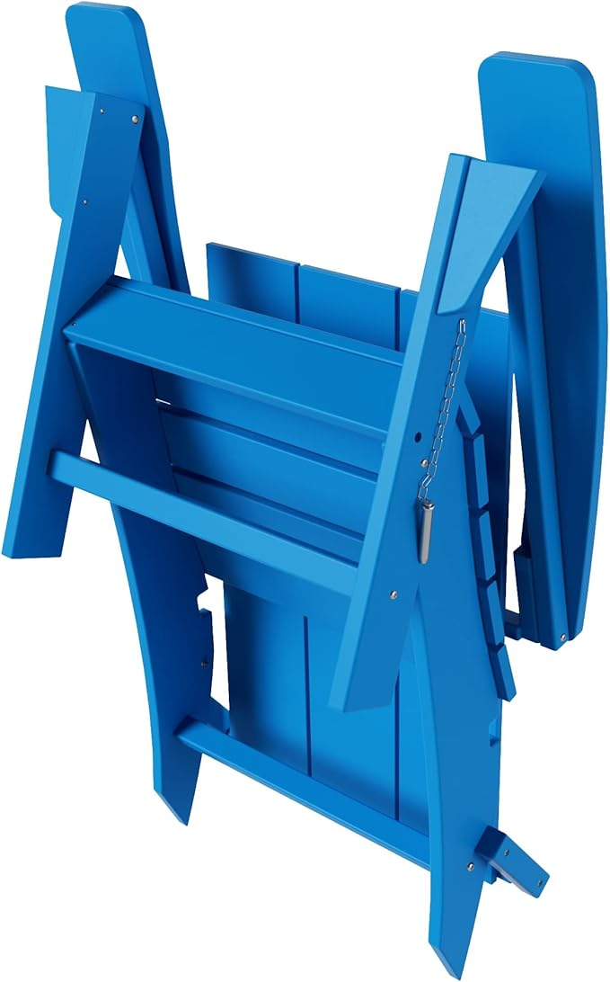 WestinTrends Ashore Modern Outdoor Folding Adirondack Chair (Set of 2), Pacific Blue