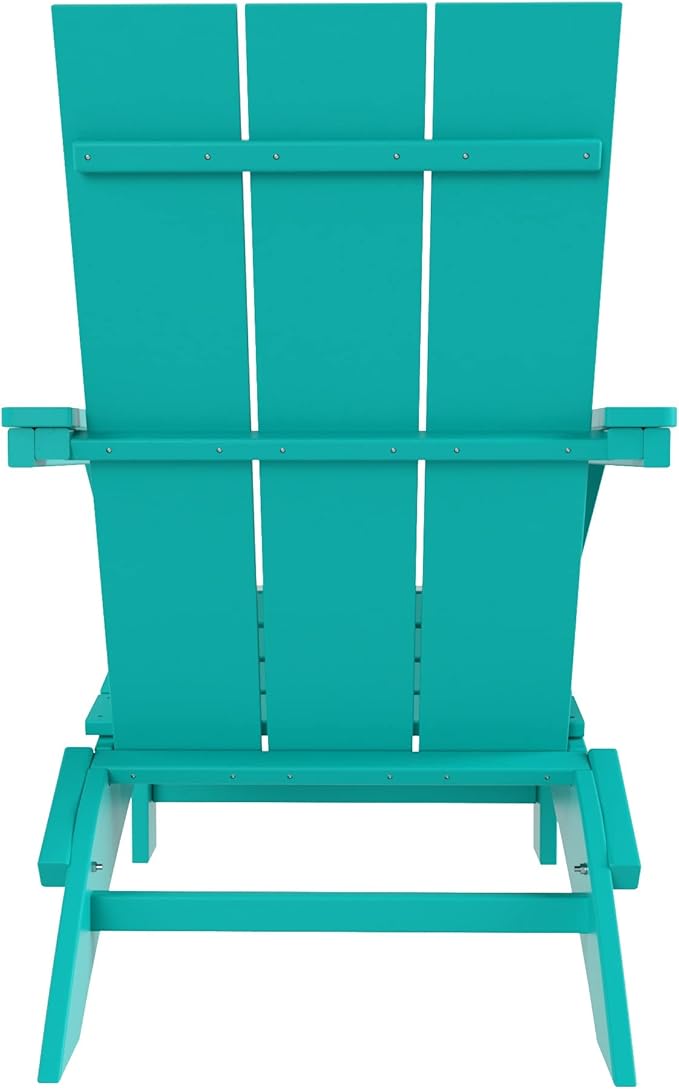 WestinTrends Ashore Modern Outdoor Folding Adirondack Chair (Set of 2), Turquoise