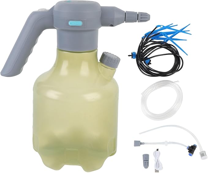 Aramox Automatic Electric Spray Bottle 3L Smart Watering System Drip Irrigation for Succulents, Orchids, Foliage Plants - Rechargeable Battery Powered Garden Sprayer (Yellow)