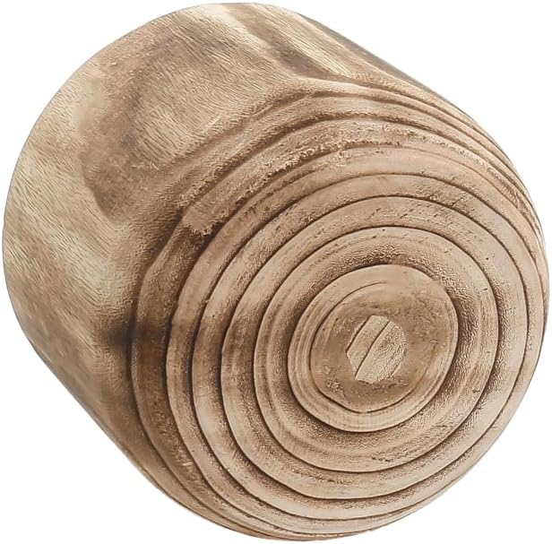CYS EXCEL 8.25'' Burnt Finish Cylinder Planter Lightweight Natural Wood Cachepot for Indoor Plants, Succulents, Herbs, Home & Office Decor