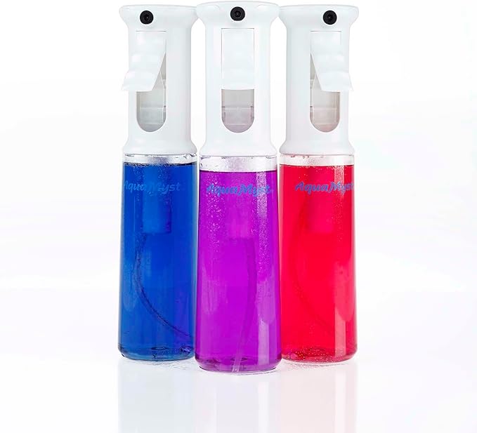 Creative Mark AquaMyst 300 ml Continuous Mist Spray Bottle - Ergonomic Plant Mister - Water Mister Spray Bottle w/Pre-Compression Technology, Drip-Free 0.3 mm Nozzle, Clear 10.14 oz Bottle
