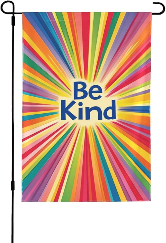 Be Kind Garden Flag 12x18 Inch Double Sided All-Weather Polyester Outdoor Flag For Patio Lawn Yard And Garden Welcome Decor