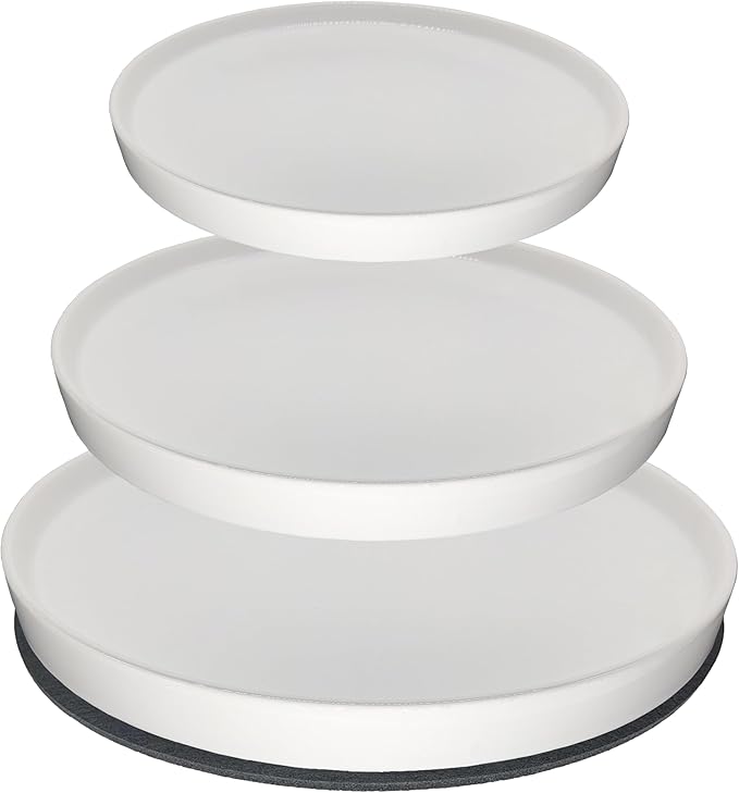 Ceramic Plant Saucer Pot Tray 6、8、10 Inch White, Planter Saucers for Indoors Outdoor, Durable Sturdy Flower Drainage drip Water Tray for Glazed Pots Base
