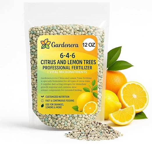 𝐁𝐄𝐒𝐓𝐒𝐄𝐋𝐋𝐄𝐑 Citrus Fertilizer + Vital Micronutrients - Perfect Balanced NPK for All Citrus - for Indoor and Outdoor Plants - Orange, Lime, Avocado and Lemon Tree Fertilizer [12 OZ]