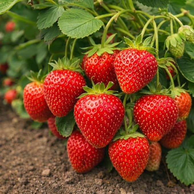 200 Strawberry Seeds – Sweet Red Garden Strawberry for Home Planting, Outdoor & Container Growing