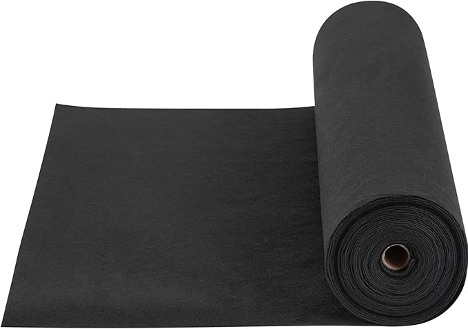 VEVOR Geotextile Landscape, 3ft x 100ft 8 oz, Non-Woven PP Drainage 350N Tensile Strength & 440 N Load Capacity, for Ground Cover, Garden Fabric, French Drains, Black