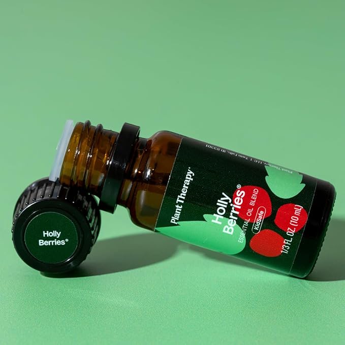 Plant Therapy Holly Berries Holiday Essential Oil Blend 10 mL (⅓ oz) 100% Pure, Undiluted, Natural Aromatherapy, Festive, Cozy Home Scent