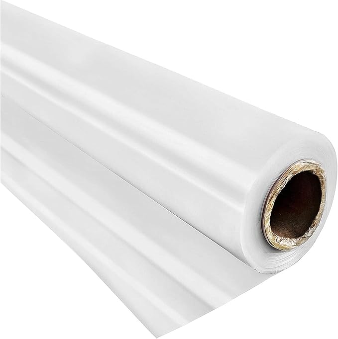 VEVOR Greenhouse Plastic Sheeting 8 x 25 ft, 6 Mil Thickness UV Resistant Clear Polyethylene Film, Hoop Green House Cover for Farms, Agriculture, Garden