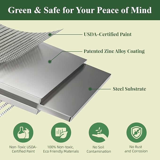 Galvanized Raised Garden Bed, 8x3x1.5ft Oval Rot-Resistant Metal Planter Box with Easy Tool-Free Assembly, 18-inch Deep Ergonomic Large Outdoor Gardening Bed for Plants Vegetables, Flowers, Herb(Gray)
